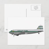 Douglas DC-3 Ozark Airlines Briefkaart (Voorkant / Achterkant)