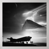 Douglas DC-3 van BOAC te Gibraltar (c1940) Poster (Voorkant)