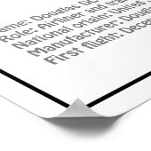 Douglas DC-3 - Vliegtuig Blauwdruk Tekenplannen BD Poster (Hoek)