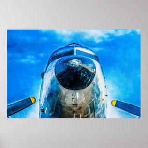 Douglas DC-3 Vliegtuig Poster