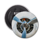 Douglas DC-3 Vliegtuig. propeller Button Flesopener (Voorkant)
