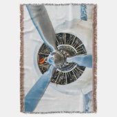 Douglas DC-3 Vliegtuig. propeller Deken (Voorkant Verticaal)