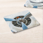 Douglas DC-3 Vliegtuig. propeller Kartonnen Onderzetters (Schuin)