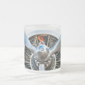 Douglas DC-3 Vliegtuig. propeller Matglas Koffiemok (Center)