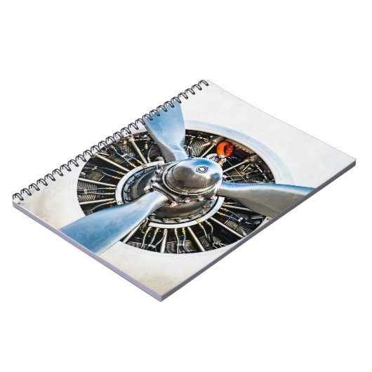 Douglas DC-3 Vliegtuig. propeller Notitieboek (Linkerzijde)