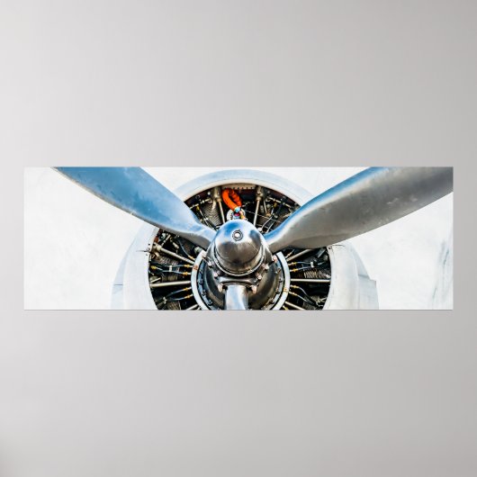 Douglas DC-3 Vliegtuig. propeller Poster (Voorkant)