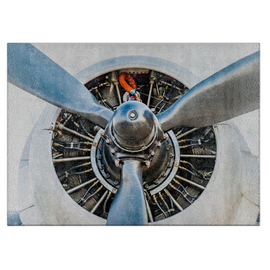Douglas DC-3-vliegtuig. Propeller Snijplank (Voorkant)