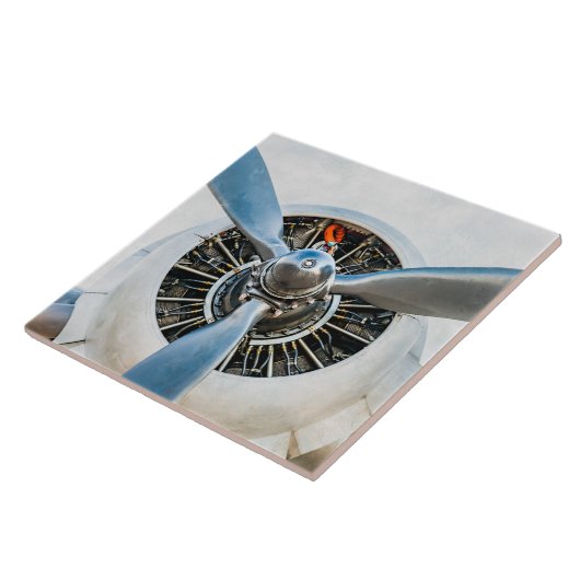 Douglas DC-3 Vliegtuig. propeller Tegeltje (Zijkant)