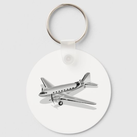 Douglas DC-3 vliegtuig Sleutelhanger (Voorkant)