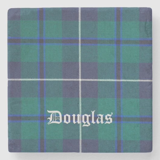 Douglas, Douglas Scottish Tartan, Douglas Clan Stenen Onderzetter (Voorkant)