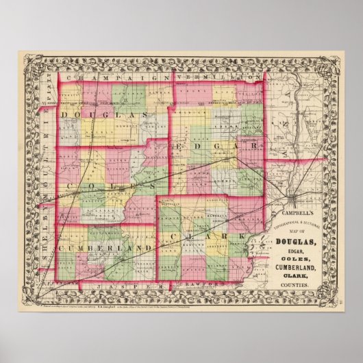 Douglas, Edgar, Coles, Cumberland, Clark counties Poster (Voorkant)