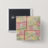 Douglas, Edgar, Coles, Cumberland, Clark counties Vierkante Button 5,1 Cm (Voorkant /achterkant)