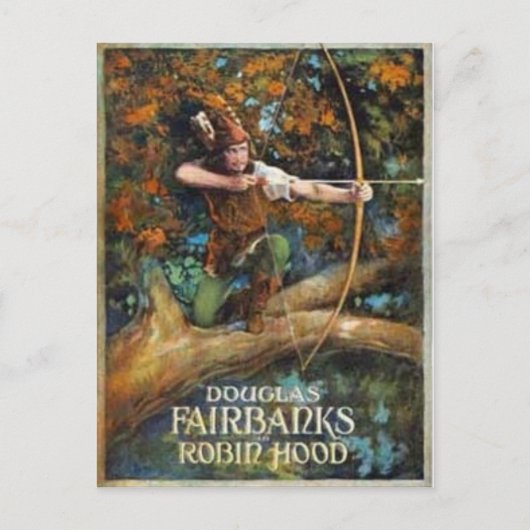 Douglas Fairbanks as Robin Hood Briefkaart (Voorkant)