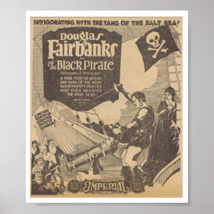 Douglas Fairbanks Billie Dove Black Pirate 1926 Poster