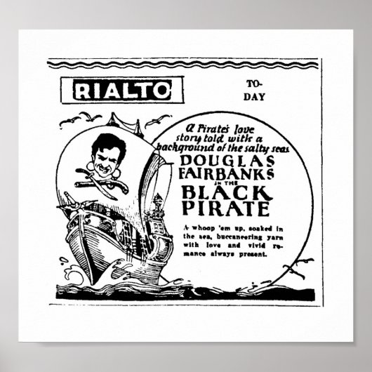 Douglas Fairbanks The Black Pirate  film and Poster (Voorkant)