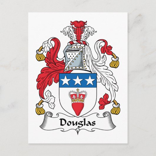Douglas Family Crest Briefkaart (Voorkant)