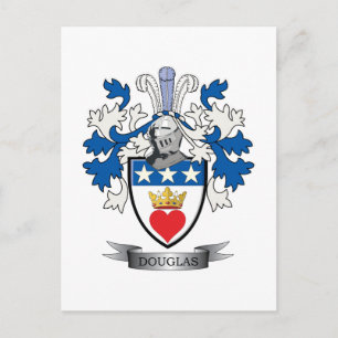 Douglas Family Crest Coat of Arms Briefkaart
