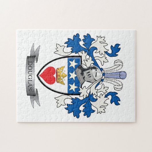 Douglas Family Crest Coat of Arms Legpuzzel (Horizontaal)