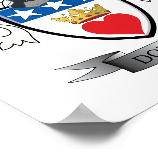 Douglas Family Crest Coat of Arms Poster (Hoek)