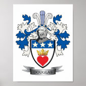 Douglas Family Crest Coat of Arms Poster (Voorkant)