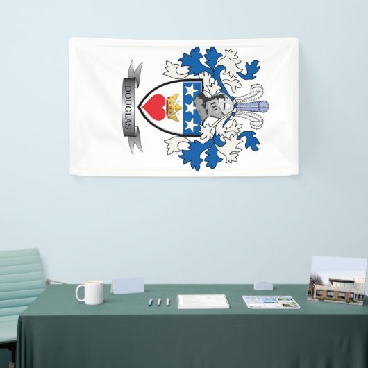 Douglas Family Crest Coat of Arms Spandoek (Beurs)