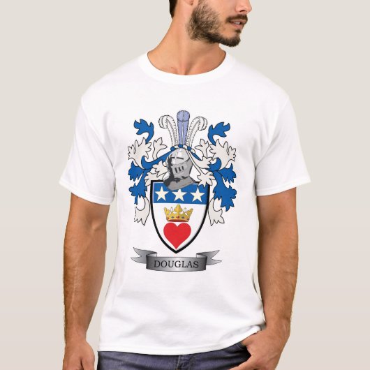 Douglas Family Crest Coat of Arms T-shirt (Voorkant)