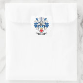 Douglas Family Crest Coat of Arms Vierkante Sticker (Tas)