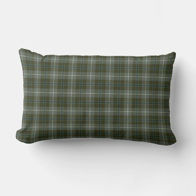 Douglas Family Loden Green Reproduction Tartan Kussen (Voorkant)