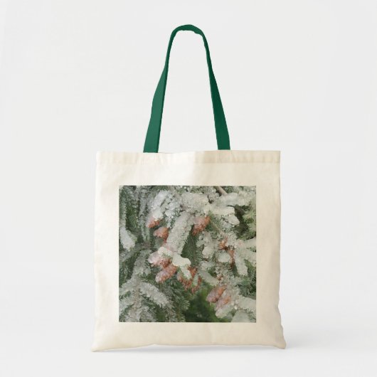 Douglas Fir Bedekt met ijs Tote Bag (Voorkant)