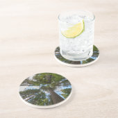 Douglas Fir boombladerdak Zandsteen Onderzetter (Zijkant)