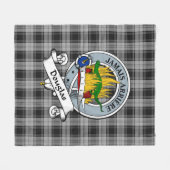 Douglas Gray Clan Badge Tartan Pset Fleece Deken (Voorkant (Horizontaal))