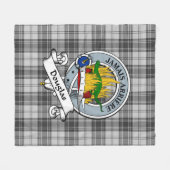 Douglas Gray Modern Clan badge Tartan Pset Fleece Deken (Voorkant (Horizontaal))