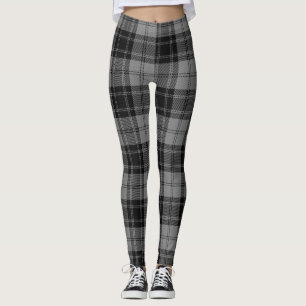 Douglas Gray Tartain Play Black Gray Leggings