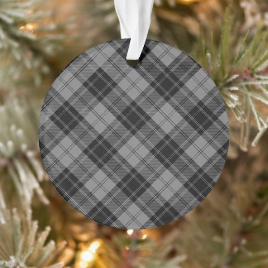 Douglas Gray Tartain Play Black Gray Ornament (Boom)
