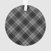 Douglas Gray Tartain Play Black Gray Ornament (achterkant)