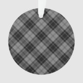 Douglas Gray Tartain Play Black Gray Ornament (voorkant)