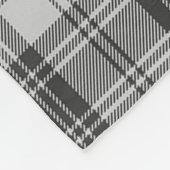 Douglas Grey Modern Schotlandse ruit Fleece Deken (Hoek)