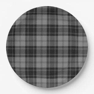 Douglas Grey Tartan Schotse Ruit Erfgoed Grijs Papieren Bordje