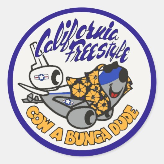 Douglas KC-10 Extender California Freestyle Ronde Sticker (Voorkant)