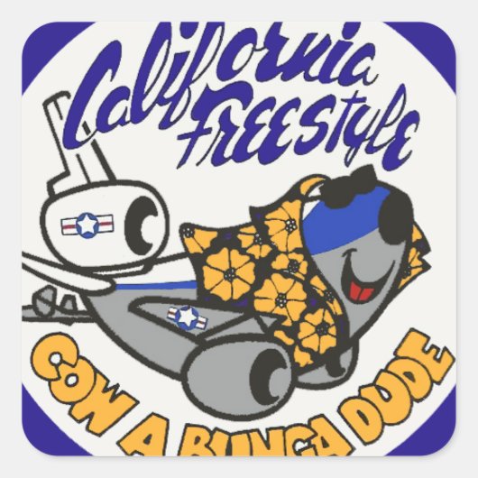 Douglas KC-10 Extender California Freestyle Vierkante Sticker (Voorkant)