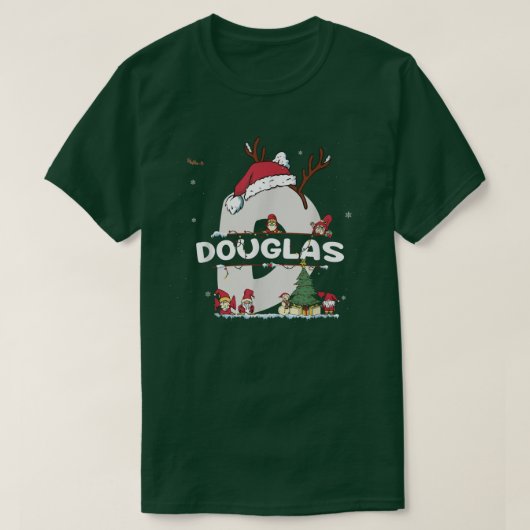 Douglas kerstShirt met Douglas Name voor grappige  T-shirt (Design voorkant)
