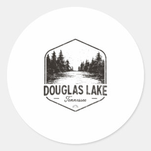 Douglas Lake Tennessee Buitenactiviteiten Vintage Ronde Sticker