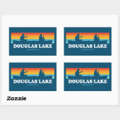 Douglas Lake Tennessee Canoe Rechthoekige Sticker (Vel)