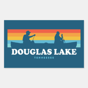 Douglas Lake Tennessee Canoe Rechthoekige Sticker