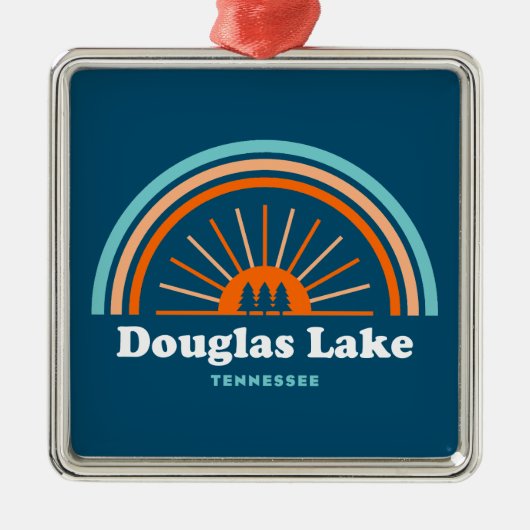 Douglas Lake Tennessee Rainbow Metalen Ornament (Voorkant)
