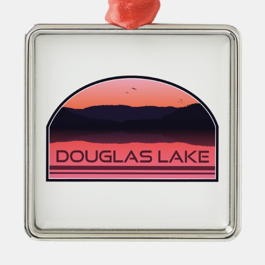 Douglas Lake Tennessee Red Sunrise Metalen Ornament (Voorkant)