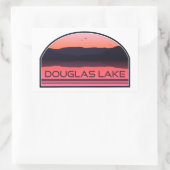 Douglas Lake Tennessee Red Sunrise Rechthoekige Sticker (Tas)