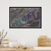 Douglas Lake Tennessee Satellite Poster Map (Keuken)