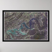 Douglas Lake Tennessee Satellite Poster Map (Voorkant)