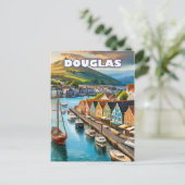 Douglas, levendige hoofdstad van het eiland Man Briefkaart (Staand voorkant)